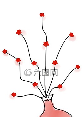 粉紅色,花,花瓶