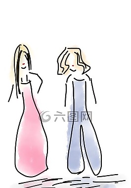 婦女,女孩,朋友