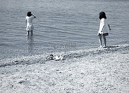 兒童,播放,海灘