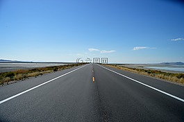 公路,地平線,天空
