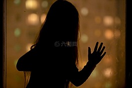 女孩,剪影,陰影