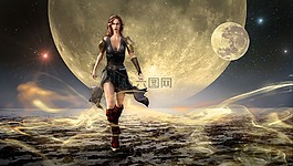 幻想,月球,神秘