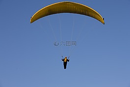 滑翔傘,飛,天空