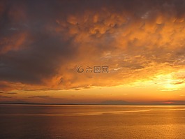 日落,希臘,假期