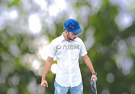 男子,帽子,手表