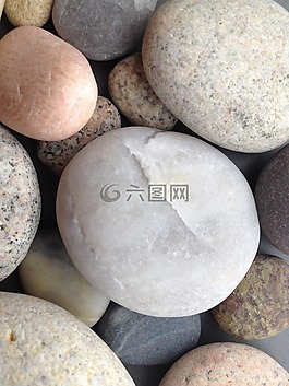 石頭,鵝卵石,自然