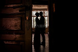 婚礼,黑色和白色,香水