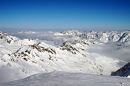 雪,冬季,山