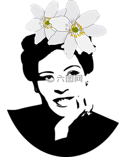 女子,花,頭發(fā)