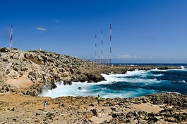 巖質海岸,波,海