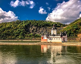 城堡pfalzgrafenstein,城堡,河