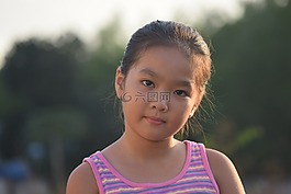 肖像,背光,下午
