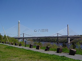 橋,水,緬因州
