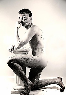男子,雕像,雕塑