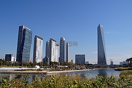 韩国仁川松岛,建筑,松岛中央公园