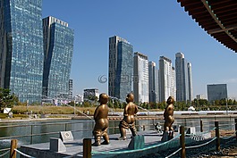 韩国仁川松岛,建筑,松岛中央公园