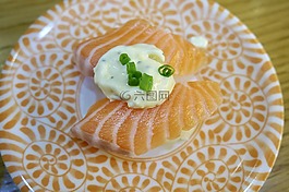 食品,壽司,大馬哈魚
