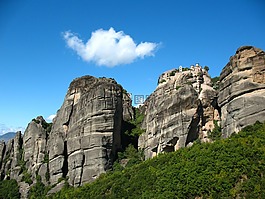 流星,山,修道院