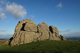 達(dá)特穆?tīng)?haytor 巖石,花崗巖