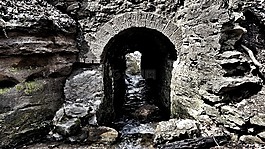 隧道,河,溪