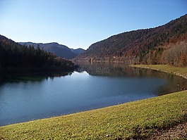 tegernsee,湖,秋季