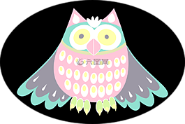 貓頭鷹,鳥,可愛