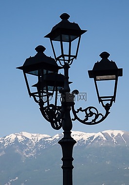 灯笼,路灯,山