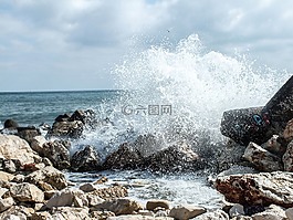 自然,藍(lán)色,海