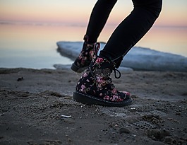 海灘,女子,海