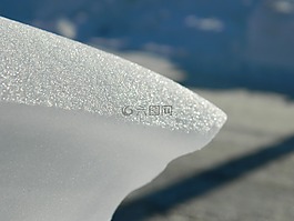 雪,波,冬天