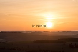太陽,日落,abendstimmung