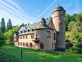 城堡,mespelbrunn,巴伐利亚