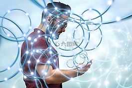 網(wǎng)絡(luò),行星,男子