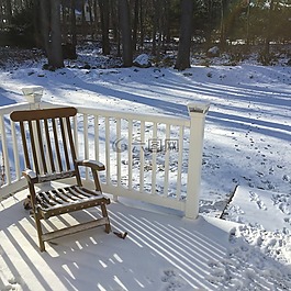 冬天,椅子,雪