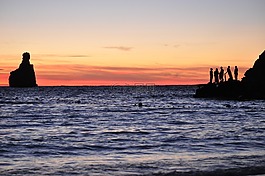 伊維薩島,海灘,日落
