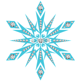 雪花,鉆石,雪下