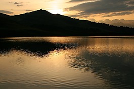瑞士阿爾卑斯山,bergsee,照明