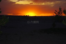 日落,金色的夕阳,景观
