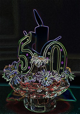 蠟燭,鮮花,50