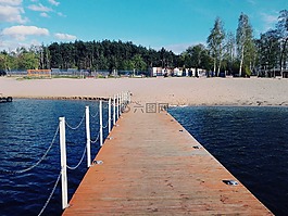 湖,水,海灘