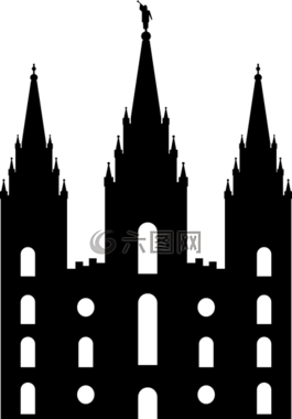 摩门教,寺,侧影