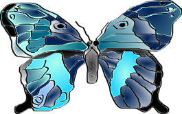 蝴蝶,藍色,昆蟲