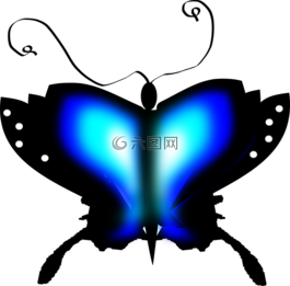 蝴蝶,昆蟲,藍色