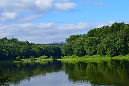 景觀,湖,天空