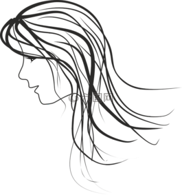 女子,婦女,素描