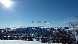 山,滑雪場,ramundberget