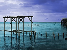 水,海,碼頭
