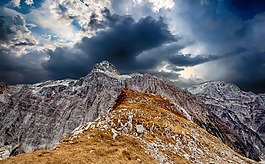 山,天空,景觀