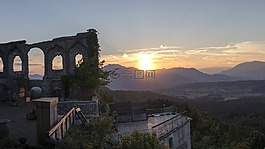 日落,晚上,abendstimmung