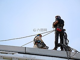 攀登、 下降,繩,安全
